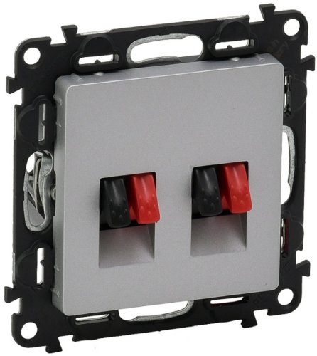 Розетка аудио без рамки Legrand Valena Life 2-м. алюминий картинка